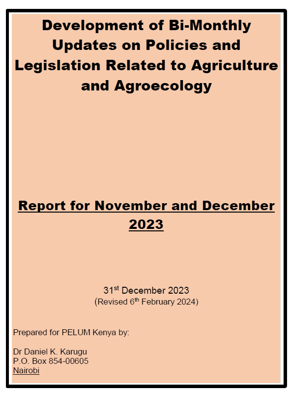 Bimonthly Policy Review Report of November and December 2023