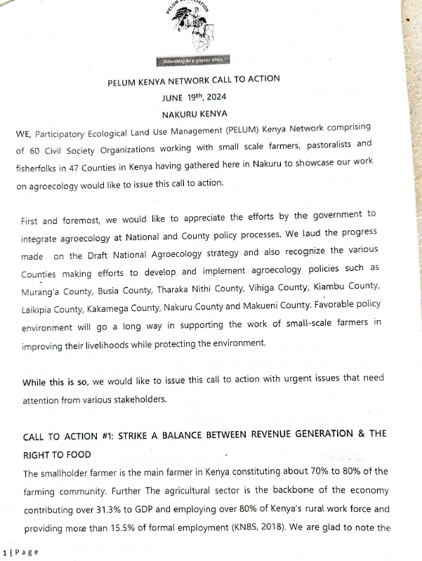 2024 PELUM Kenya Communique
